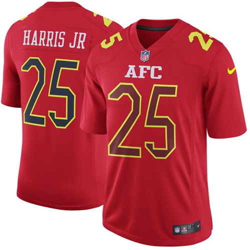Nike Broncos #25 Chris Harris Jr Red Men's Stitched NFL Game AFC Pro Bowl Jersey
